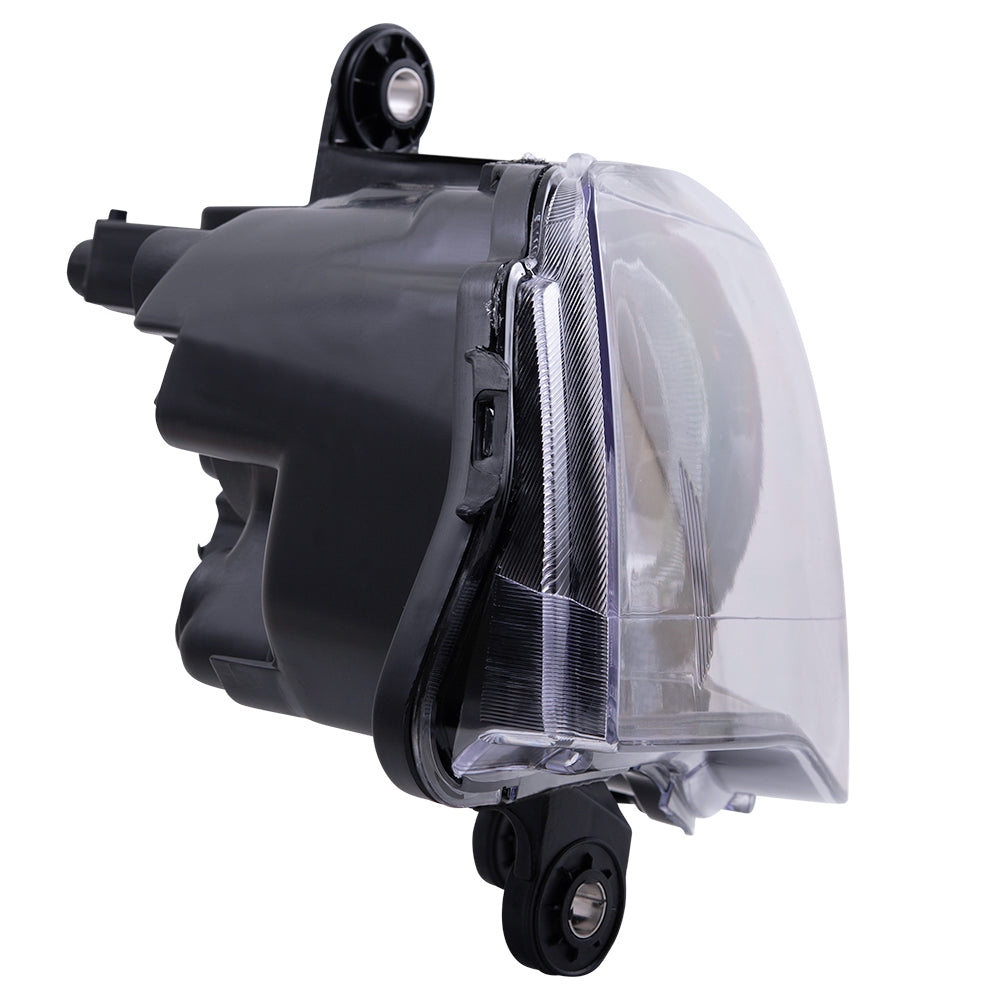Brock Aftermarket Replacement Driver Left Halogen Combination Headlight Assembly With Black Bezel Compatible With 2014-2020 Dodge Grand Caravan