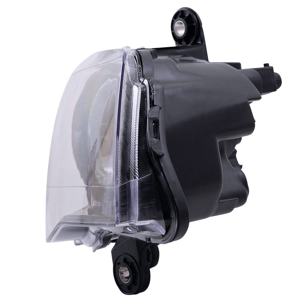 Brock Aftermarket Replacement Passenger Right Halogen Combination Headlight Assembly With Black Bezel Compatible With 2014-2020 Dodge Grand Caravan