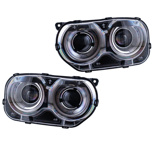 2015-2023 Dodge Challenger Without Air Ducts Halogen Combination Headlight Assembly Set LH+RH