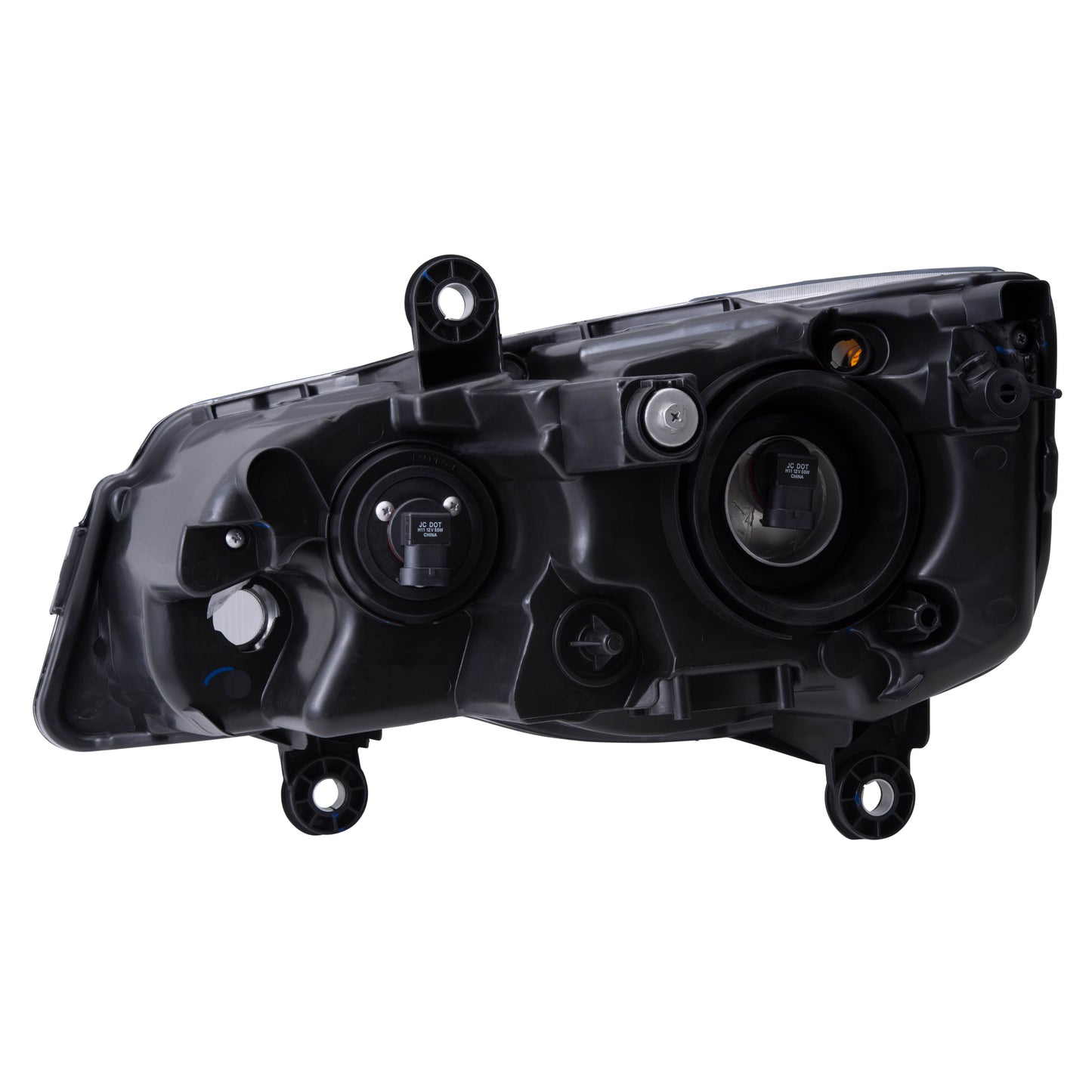 Brock Aftermarket Replacement Passenger Right Halogen Combination Headlight Assembly With Chrome Bezel Compatible With 2008-2016 Chrysler Town & Country