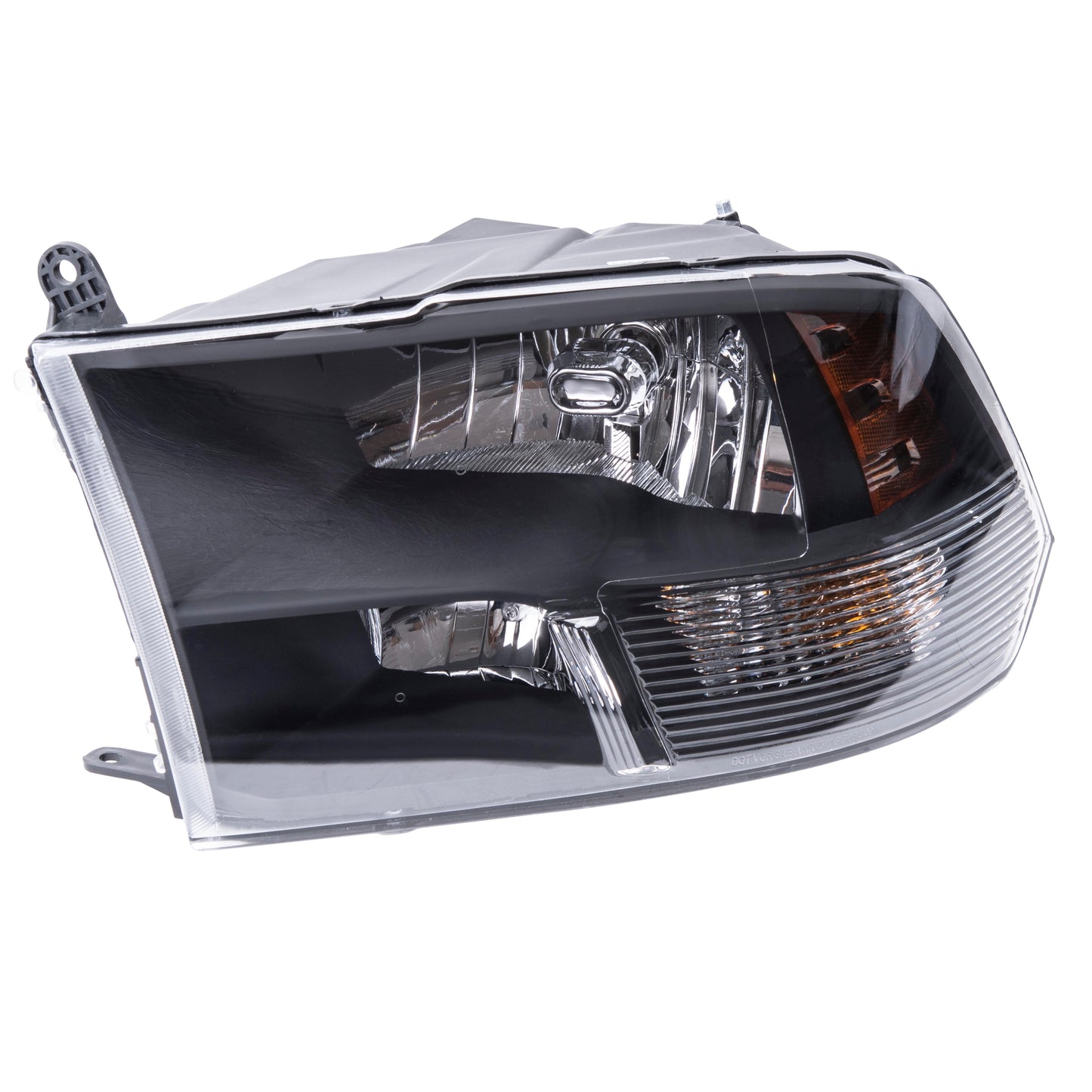Brock Replacement Driver Left Halogen Combination Headlight Assembly Standard Type With Black Bezel Compatible With 2013-2018 RAM Pickup 2019-2023 RAM 1500 Classic