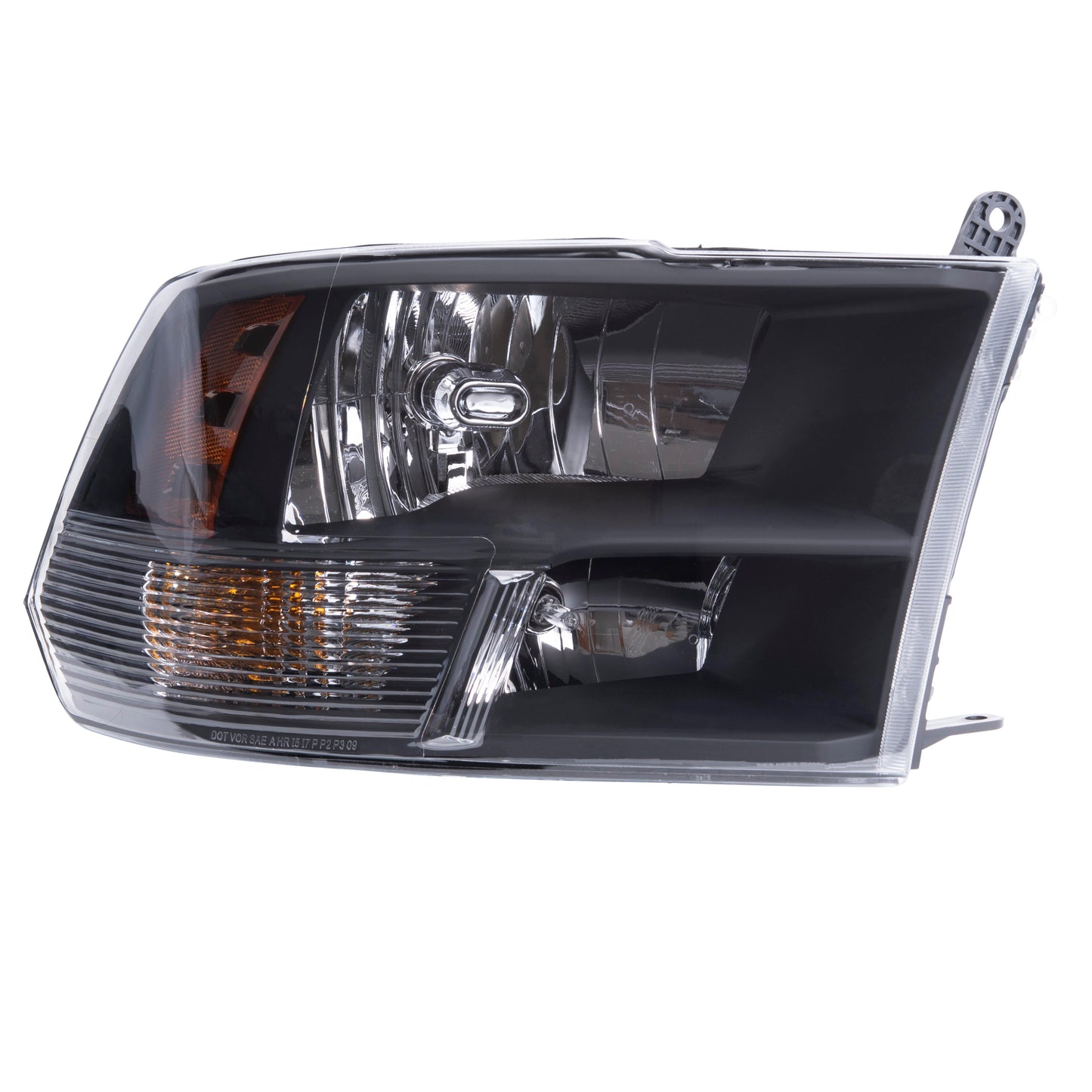 Brock Replacement Passenger Right Halogen Combination Headlight Assembly Standard Type With Black Bezel Compatible With 2013-2018 RAM Pickup 2019-2023 RAM 1500 Classic