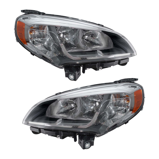 Halogen Combination Headlight Assembly Set Driver Left Passenger Right For 2015-2022 RAM ProMaster City