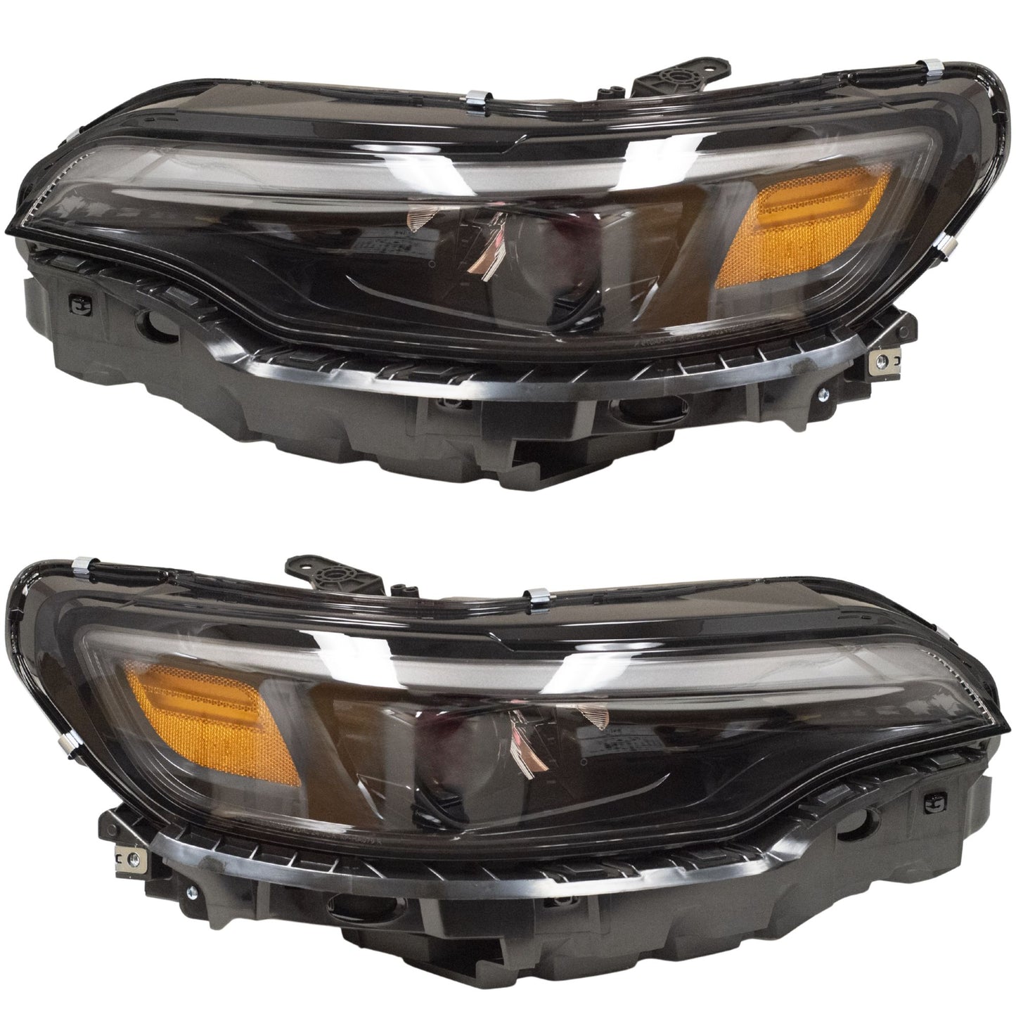 LED Combination Headlight Assembly 2 Piece Set Driver Side Left Passenger Side Right For 2019-2023 Jeep Cherokee
