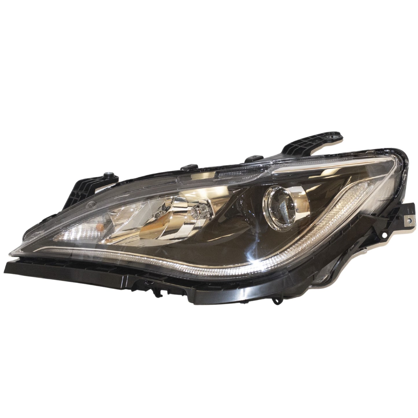 Halogen Combination Quad Headlight Lens and Housing With Chrome Bezel Without Daytime Running Lights Driver Side Left For 2017-2020 Chrysler Pacifica 2020 Chrysler Voyager