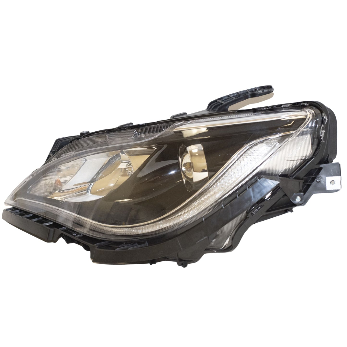 Halogen Combination Quad Headlight Lens and Housing With Chrome Bezel Without Daytime Running Lights Driver Side Left For 2017-2020 Chrysler Pacifica 2020 Chrysler Voyager