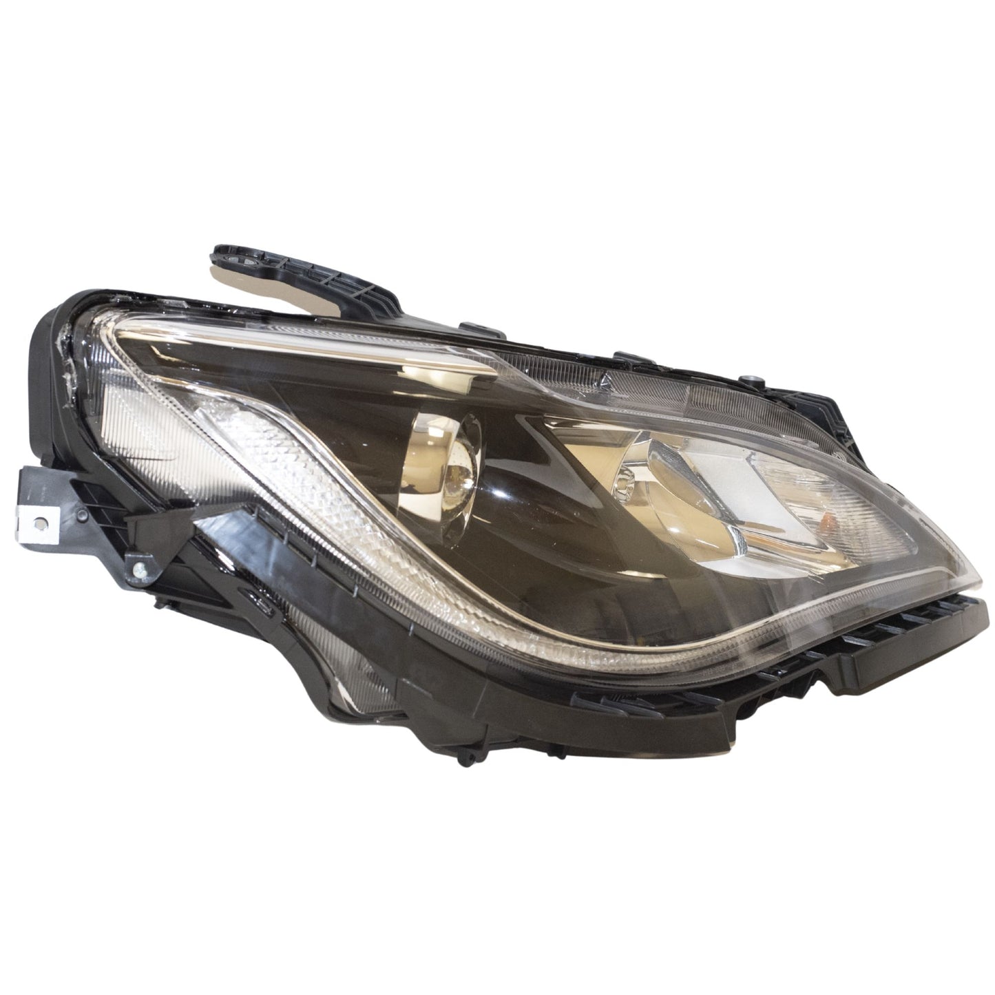 Halogen Combination Quad Headlight Lens and Housing With Chrome Bezel Without Daytime Running Lights Passenger Side Right For 2017-2020 Chrysler Pacifica 2020 Chrysler Voyager