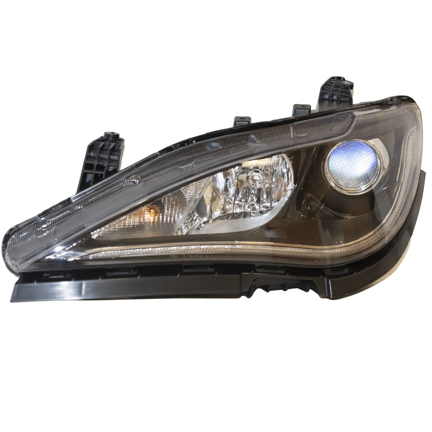 Halogen Combination Quad Headlight Lens and Housing With Black Bezel Without Daytime Running Lights Driver Side Left For 2017-2020 Chrysler Pacifica 2020 Chrysler Voyager
