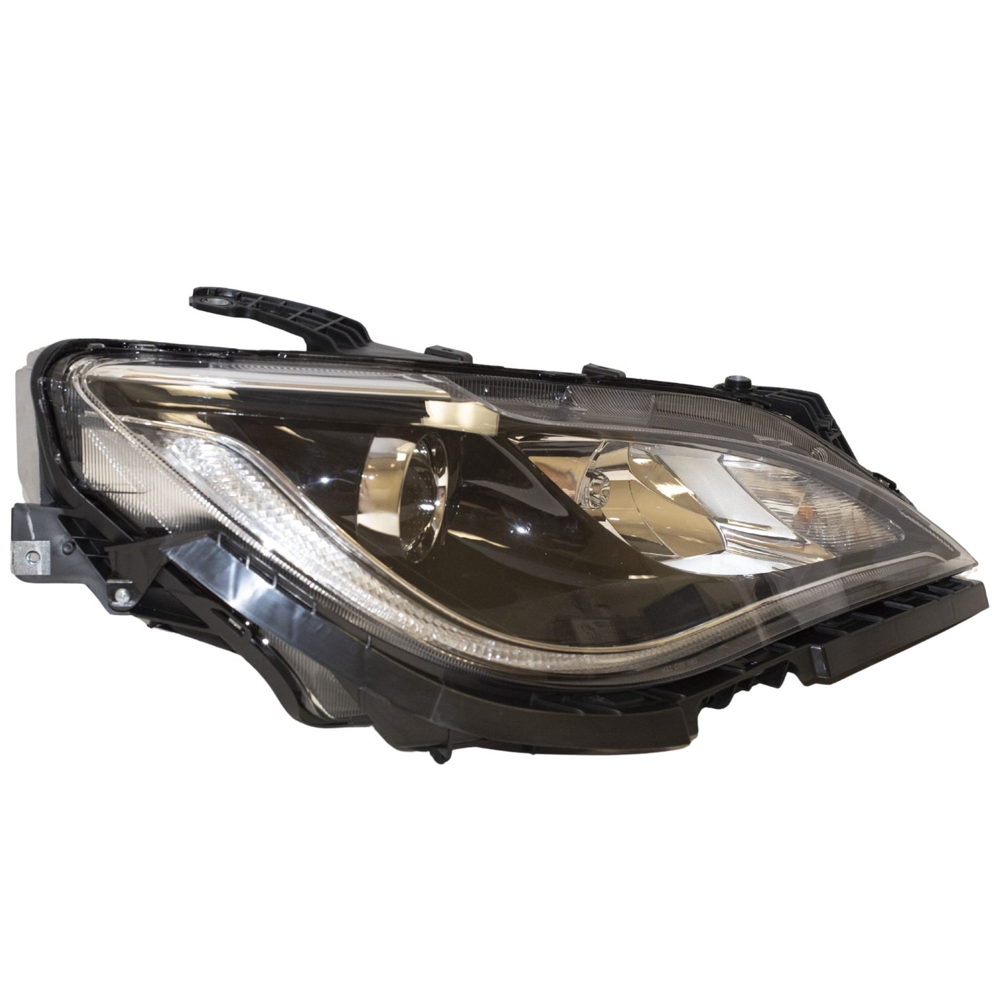 HID Combination Quad Headlight Lens and Housing With Chrome Bezel and Daytime Running Lights Passenger Side Right For 2017-2020 Chrysler Pacifica