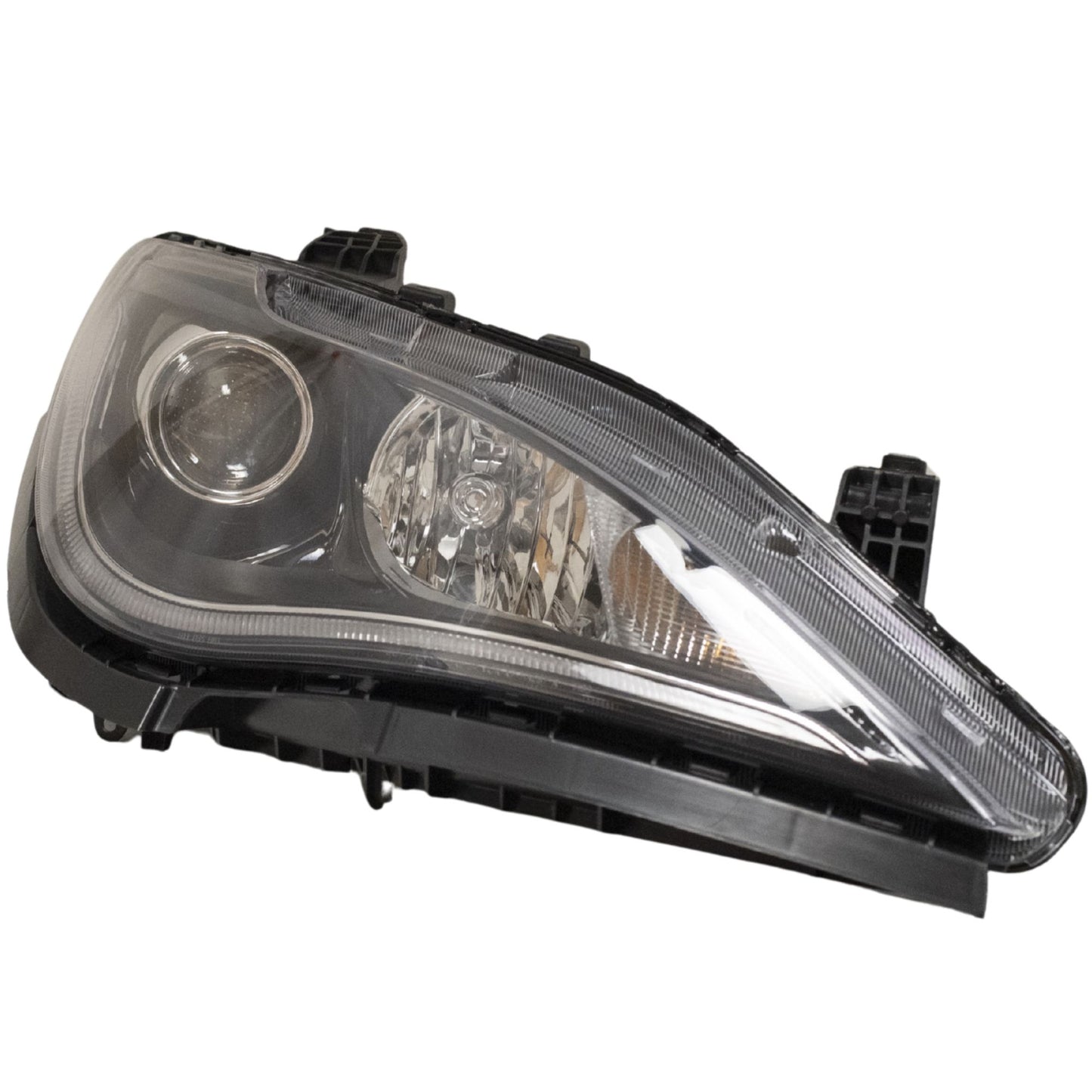HID Combination Quad Headlight Lens and Housing With Black Bezel and Daytime Running Lights Passenger Side Right For 2017-2020 Chrysler Pacifica