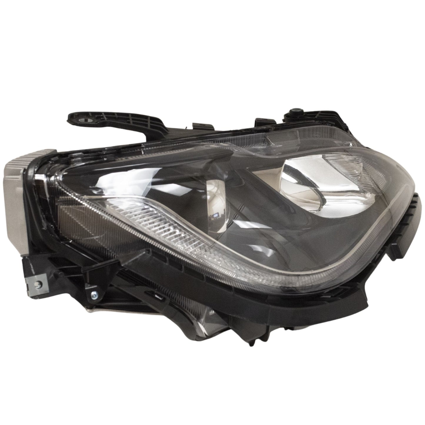 HID Combination Quad Headlight Lens and Housing With Black Bezel and Daytime Running Lights Passenger Side Right For 2017-2020 Chrysler Pacifica