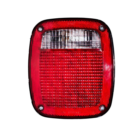Brock Replacement Driver Tail Light Lens with Square Connector Compatible with 1998-2006 Wrangler 56018649AD