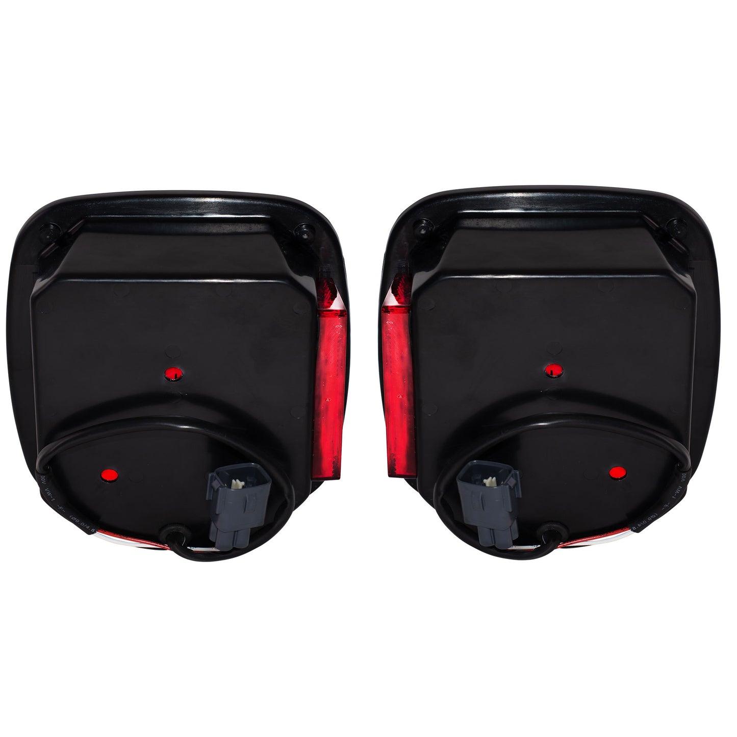 Brock Replacement Set Driver and Passenger Tail Lights with Square Connector Compatible with 1998-2006 Wrangler 56018649AD 56018648AD