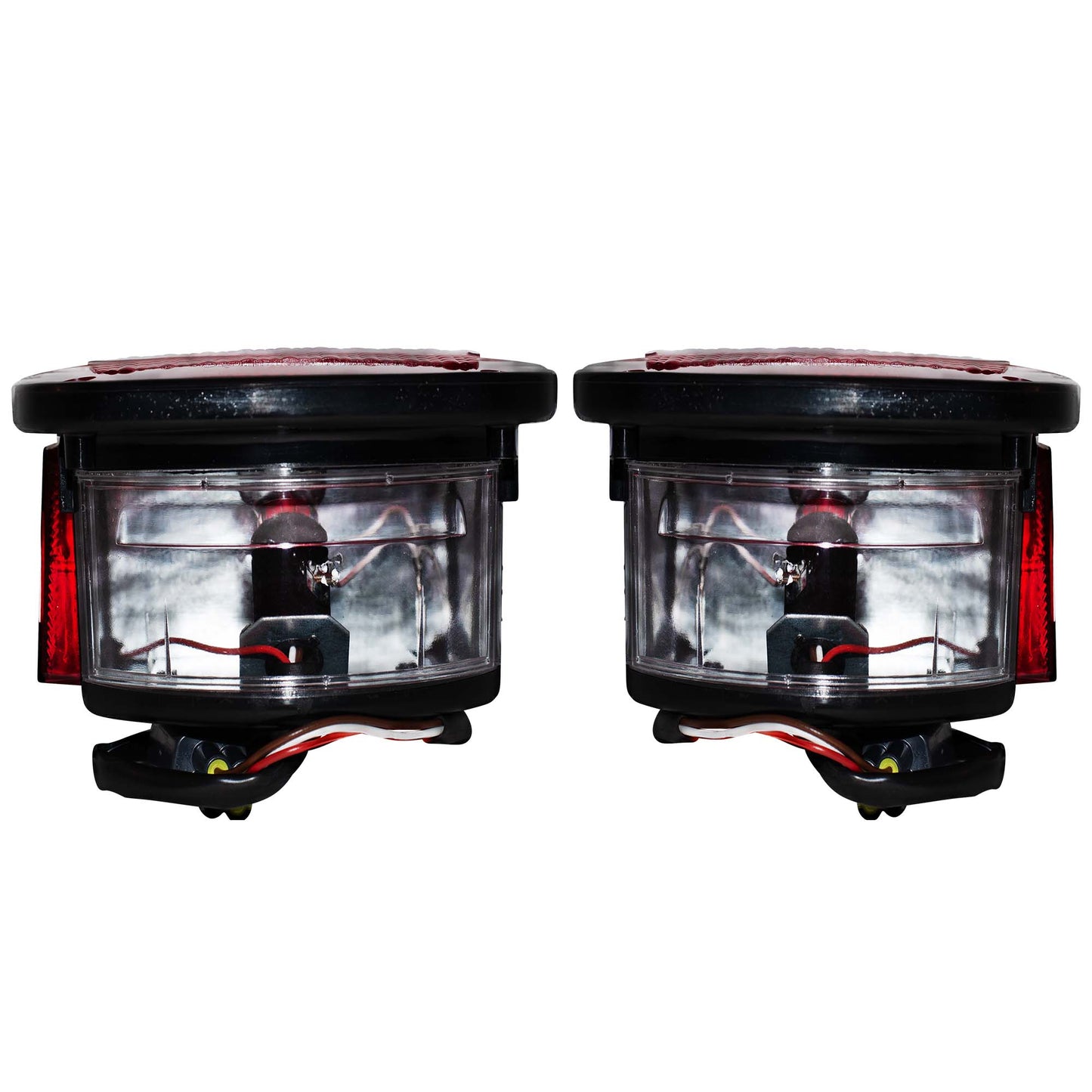 Brock Replacement Set Driver and Passenger Tail Lights with Square Connector Compatible with 1998-2006 Wrangler 56018649AD 56018648AD