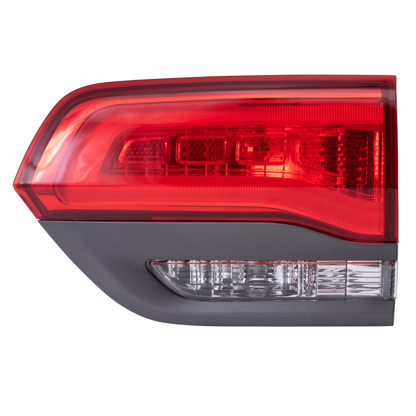 Combination Tail Light With Gray Bezel Without Platinum Insert Passenger Right Liftgate Mounted For 2014-2021 Jeep Grand Cherokee Altitude/Laredo/Limited/Overland/Summit RH 2022 Jeep Grand Cherokee WK Altitude/Laredo/Limited/Overland/Summit