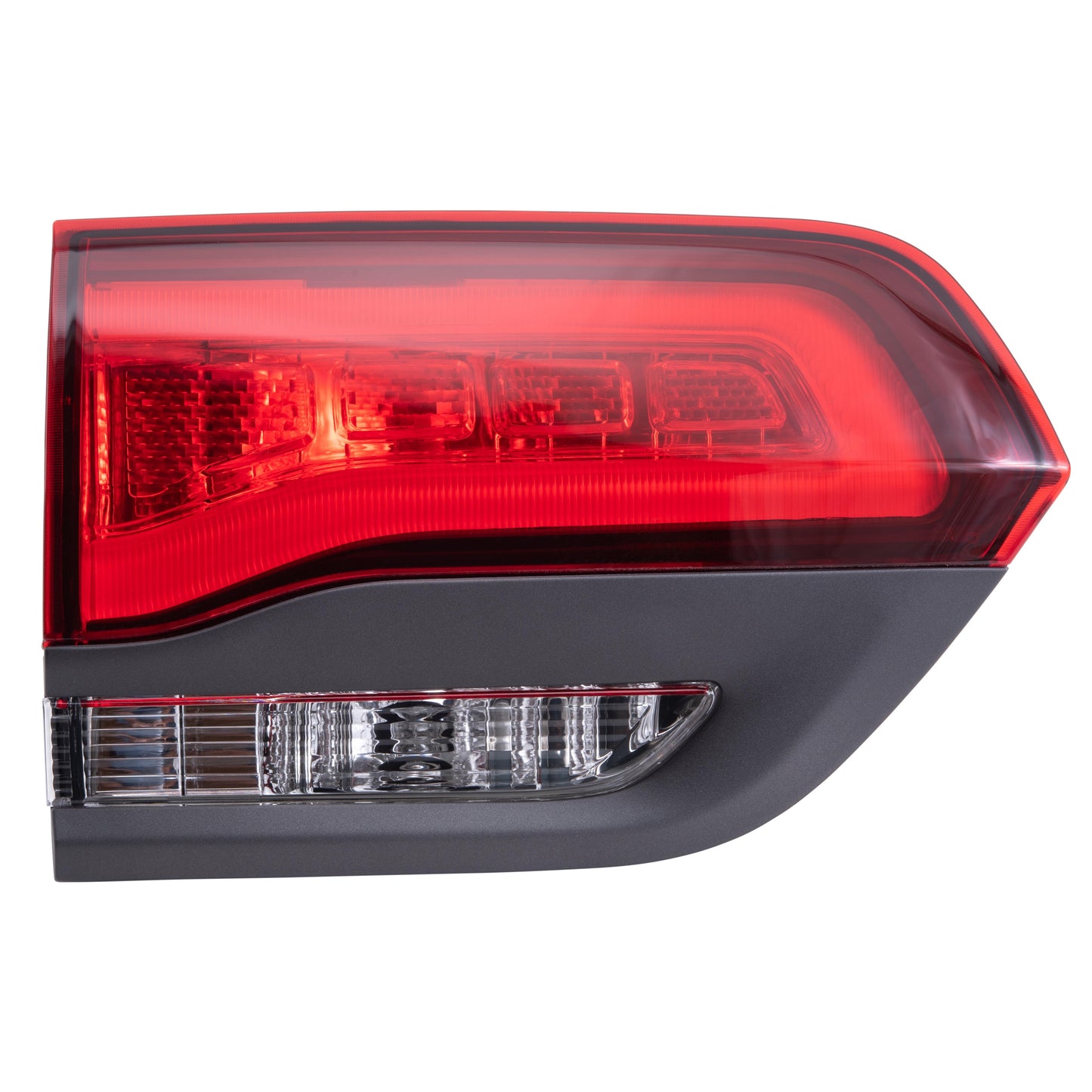 Combination Tail Light With Granite Bezel Without Platinum Insert Driver Left Liftgate Mounted For 2014-2021 Jeep Grand Cherokee Altitude/Laredo/Limited/Overland/Summit LH 2022 Jeep Grand Cherokee WK Altitude/Laredo/Limited/Overland/Summit 80th Anniversar