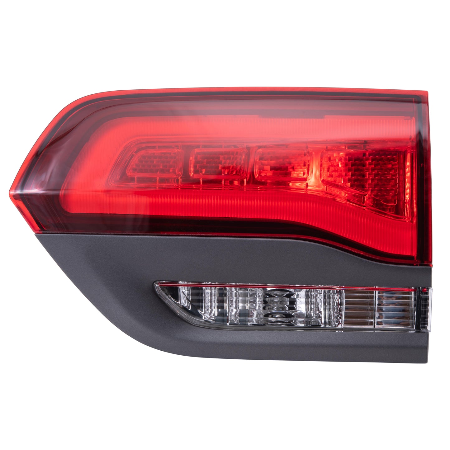 Combination Tail Light Set With Gray Bezel Without Platinum Insert Driver Left Passenger Right Liftgate Mounted for  2014-2021 Jeep Grand Cherokee Altitude/Laredo/Limited/Overland/Summit LH 2022 Jeep Grand Cherokee WK Altitude/Laredo/Limited/Overland/Summ
