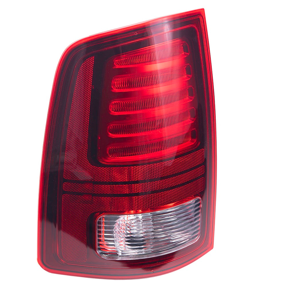 Brock Replacement Driver Left LED Combination Tail Light Assembly With Black Trim Compatible With 2013-2018 RAM Pickup 2019-2023 RAM 1500 Classic