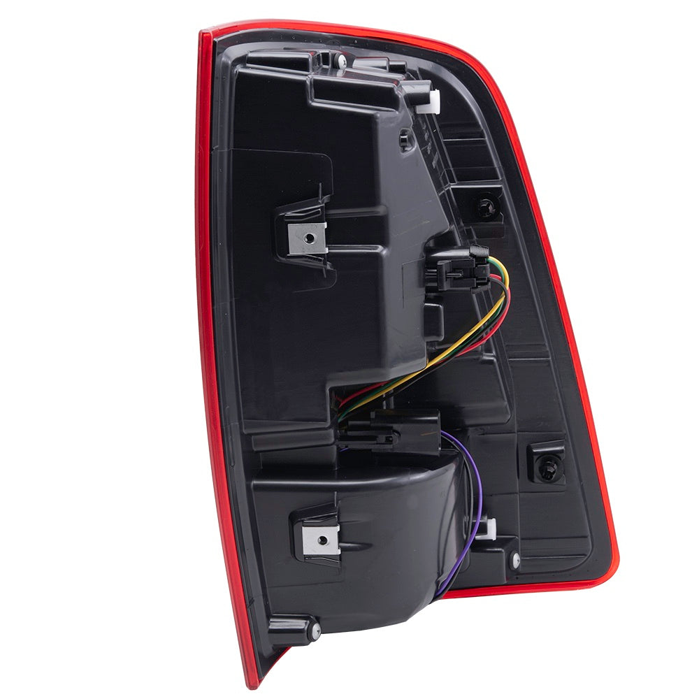 Brock Replacement Driver Left LED Combination Tail Light Assembly With Black Trim Compatible With 2013-2018 RAM Pickup 2019-2023 RAM 1500 Classic