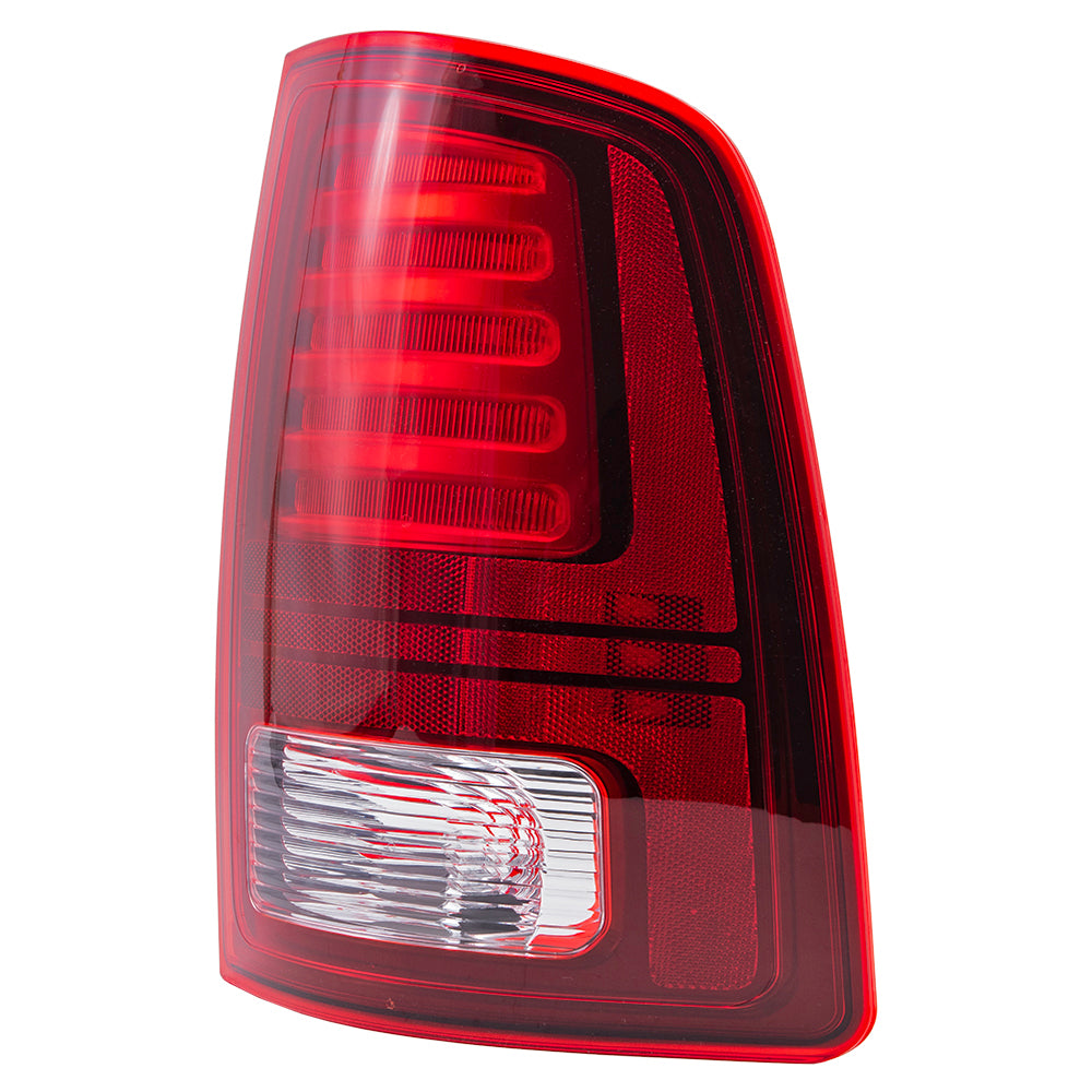 Brock Replacement Passenger Right LED Combination Tail Light Assembly With Black Trim Compatible With 2013-2018 RAM Pickup 2019-2023 RAM 1500 Classic