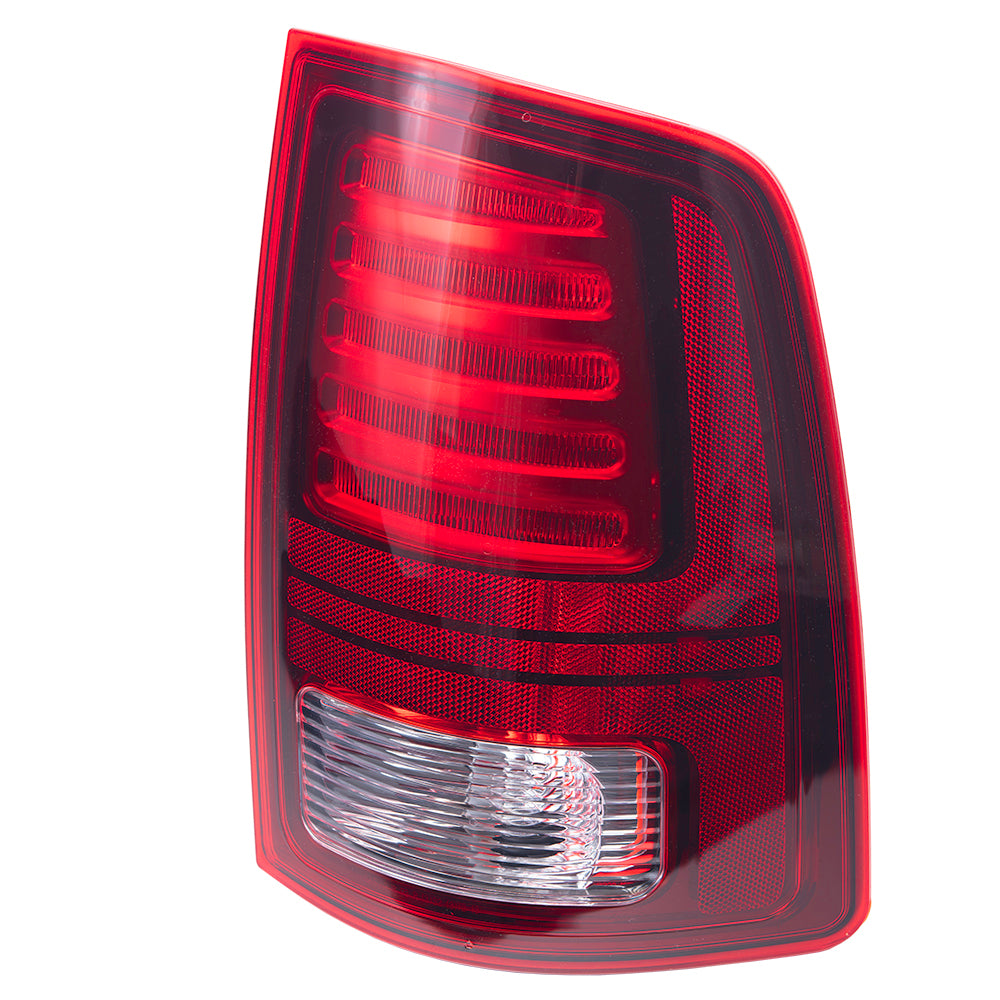 Brock Replacement Passenger Right LED Combination Tail Light Assembly With Black Trim Compatible With 2013-2018 RAM Pickup 2019-2023 RAM 1500 Classic