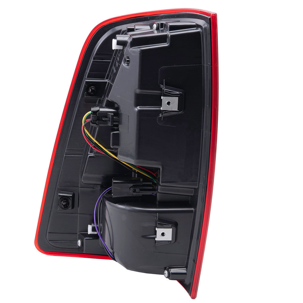 Brock Replacement Passenger Right LED Combination Tail Light Assembly With Black Trim Compatible With 2013-2018 RAM Pickup 2019-2023 RAM 1500 Classic