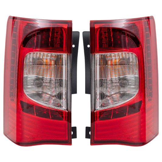 Brock Replacement Set Driver and Passenger LED Tail Lights Compatible with 2011-2016 Town & Country Van 5182531AE 5182530AE