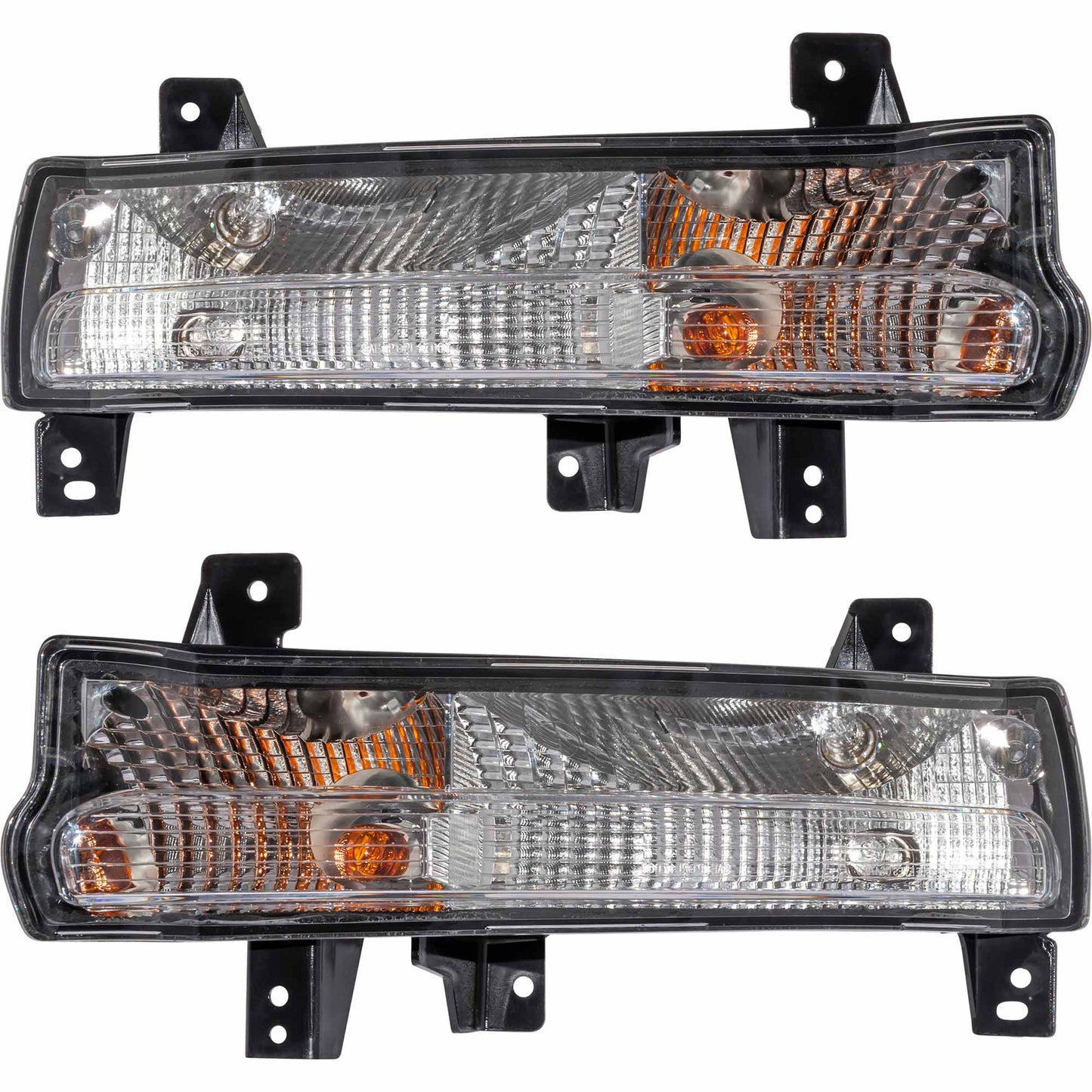 Combination Park/Signal Light Assembly Set Bumper Mounted Driver Side Left Passenger Side Right For 2017-2021 Jeep Compass
