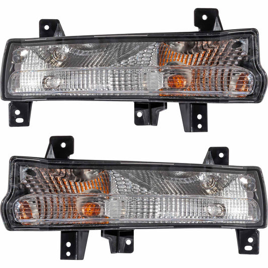 Combination Park/Signal Light Assembly Set Bumper Mounted Driver Side Left Passenger Side Right For 2017-2021 Jeep Compass