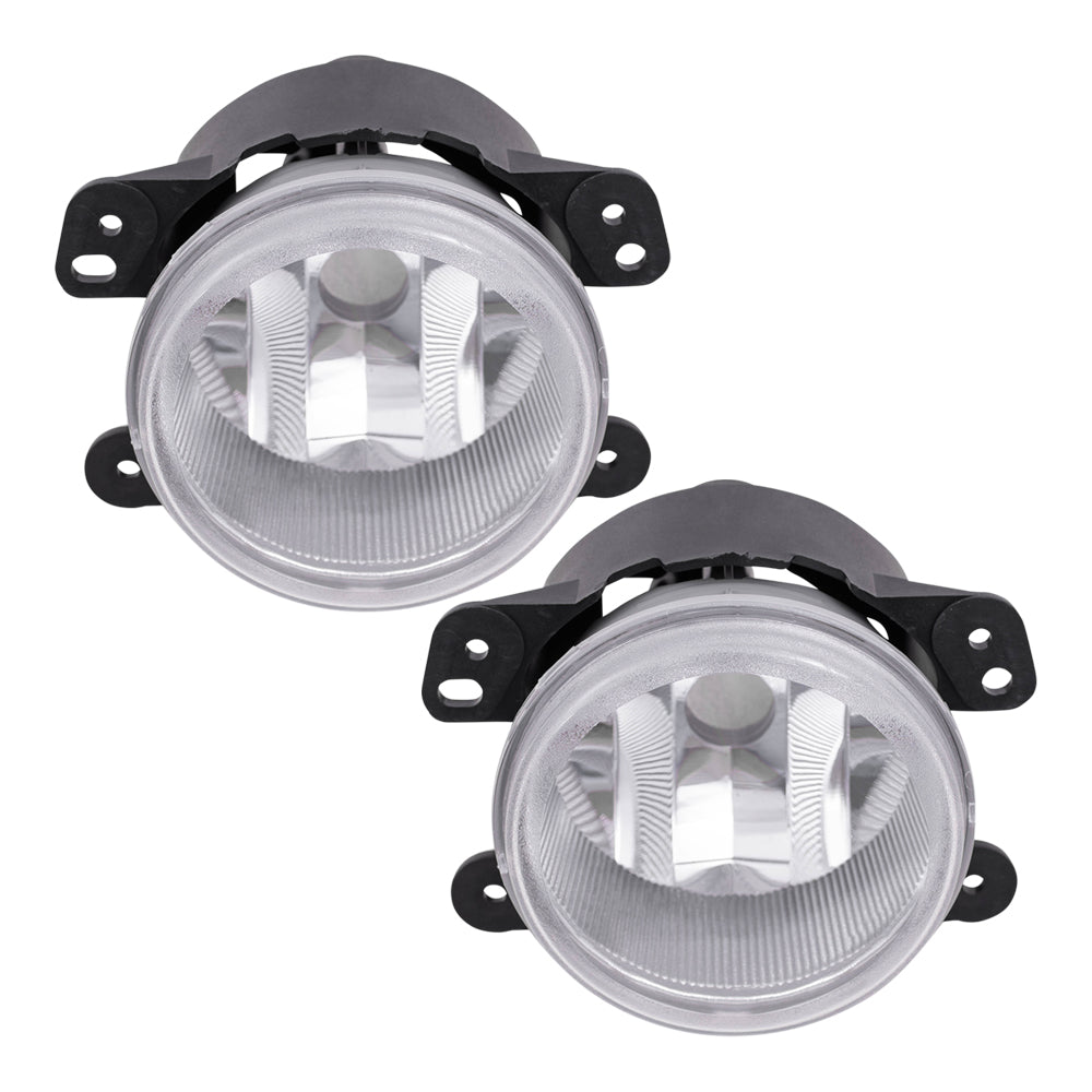 Brock Replacement Fog Light Unit Set Compatible with Wrangler Wrangler JK Gladiator Cherokee Grand Cherokee Journey Charger 5182026AA