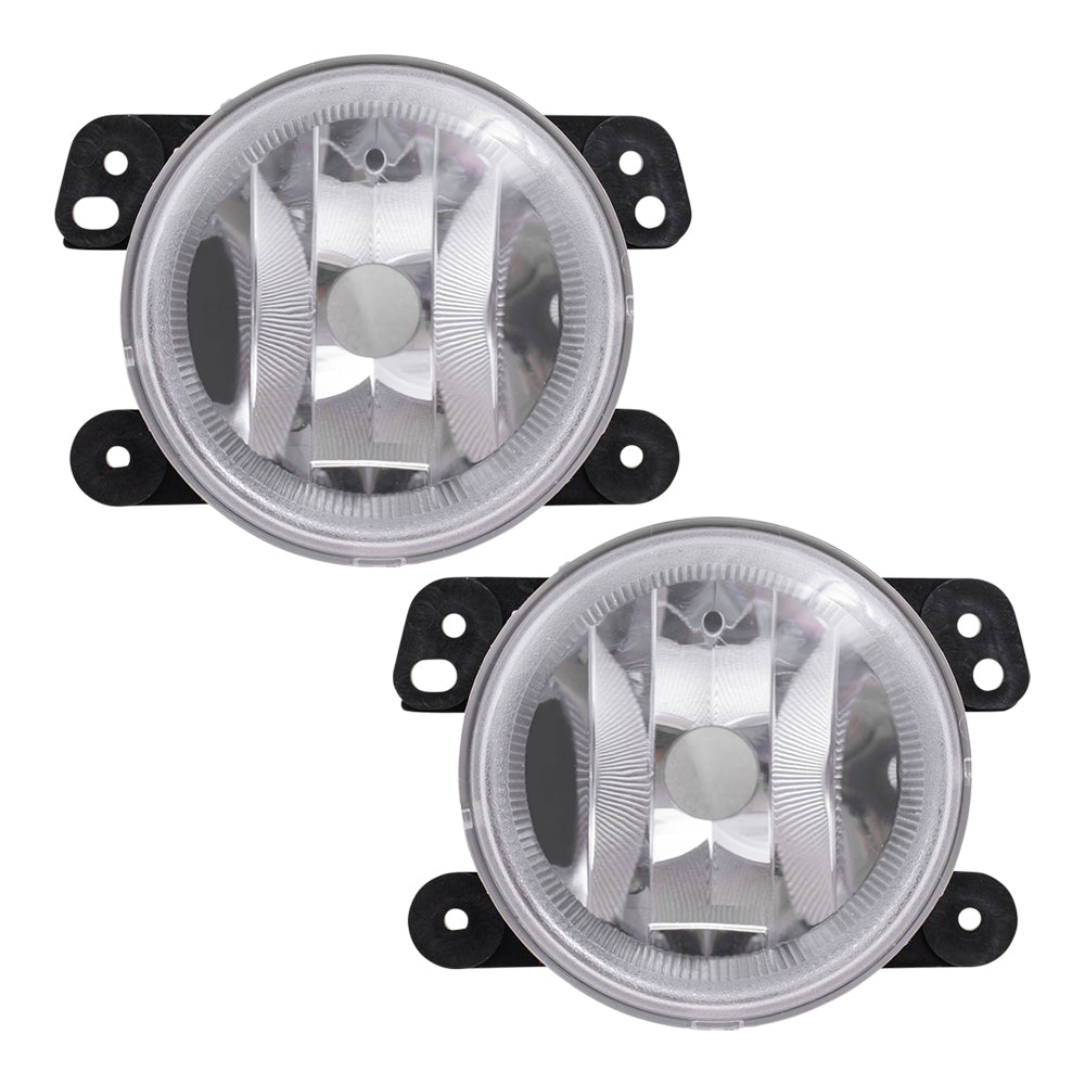 Brock Replacement Fog Light Unit Set Compatible with Wrangler Wrangler JK Gladiator Cherokee Grand Cherokee Journey Charger 5182026AA