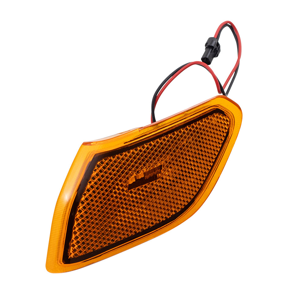 Brock Replacement Driver Side Marker Lights Compatible with 2018-2019 Wrangler 2018-2019 Wrangler Unlimited 2020 Gladiator