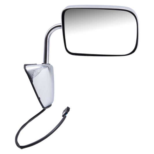 Mirror for 88-93 Dodge Ram Pickup Truck Ramcharger Passengers Side Power Chrome