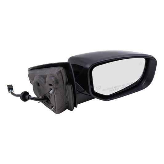 Replacement Passenger Power Side Mirror Heated Signal Puddle Light Blind Spot Detection Compatible with 2016 Dart