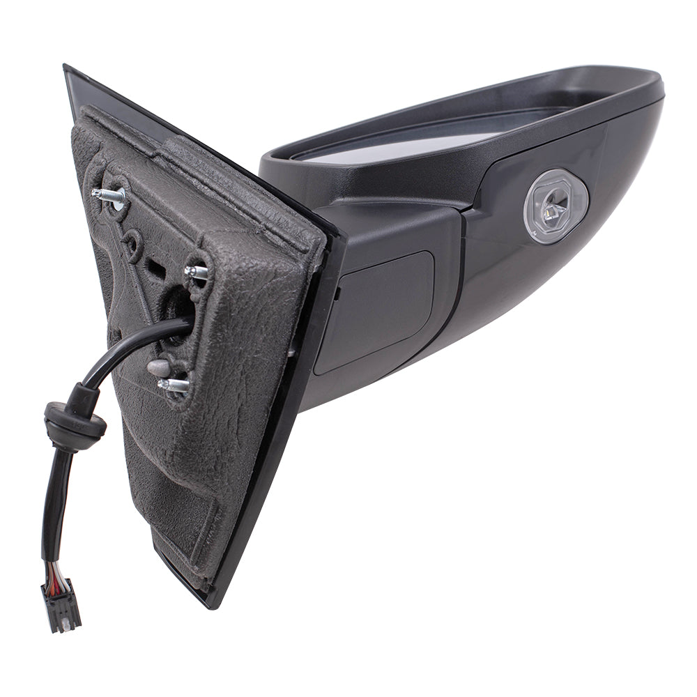 Replacement Passenger Power Side Mirror Heated Signal Puddle Light Blind Spot Detection Compatible with 2016 Dart