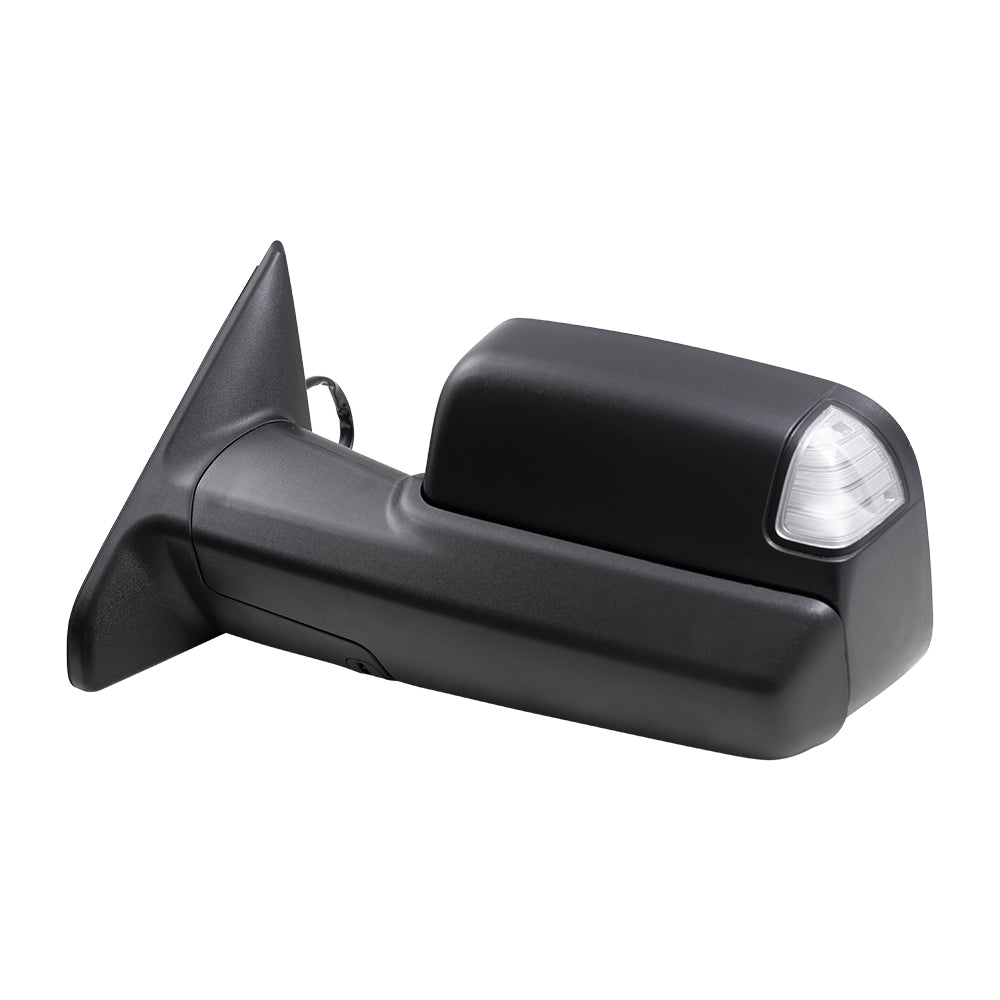 Brock Replacement Driver Side Power Tow Mirror with Heat, Signal, Puddle Light and Temperature Sensor without Memory Compatible with 2013-2018 1500/2500/3500/4500/5500 & 2019-2021 1500 Classic