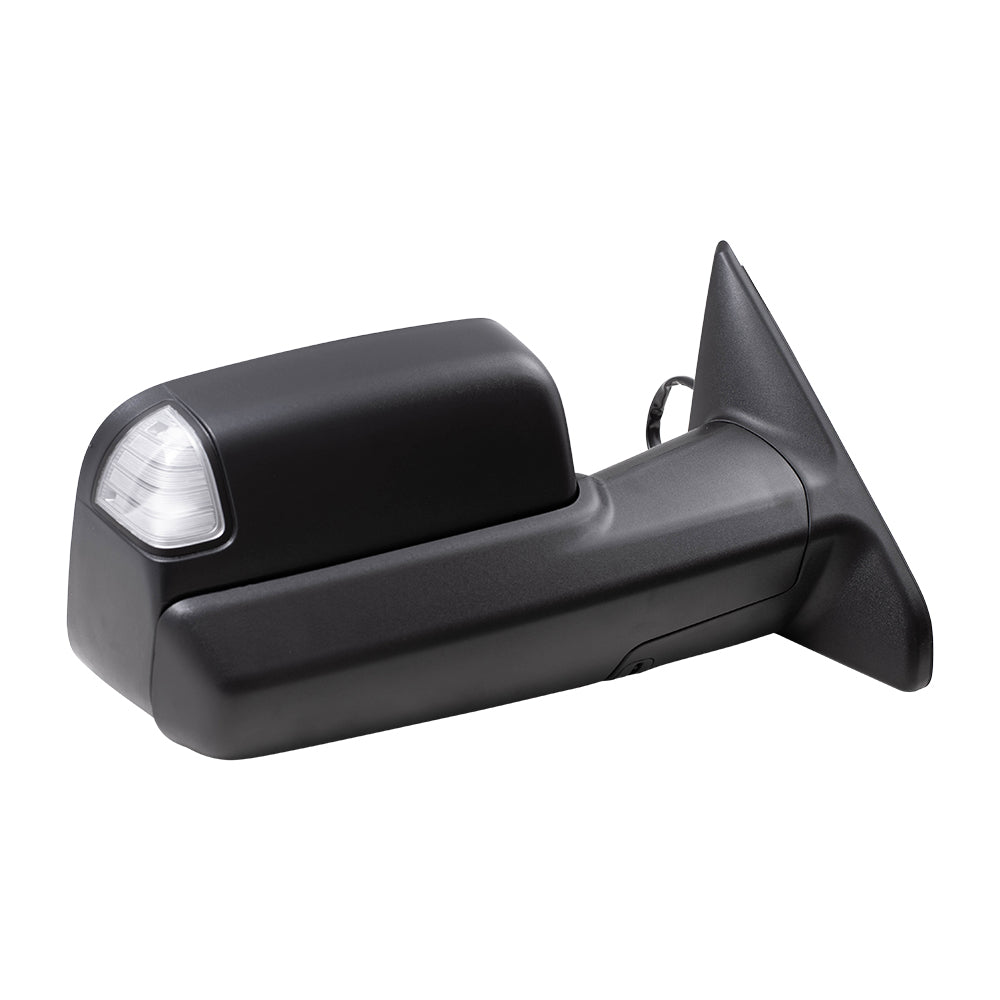 Brock Replacement Passenger Side Power Tow Mirror with Heat, Signal and Puddle Light without Memory Compatible with 2013-2018 1500/2500/3500/4500/5500 & 2019-2021 1500 Classic