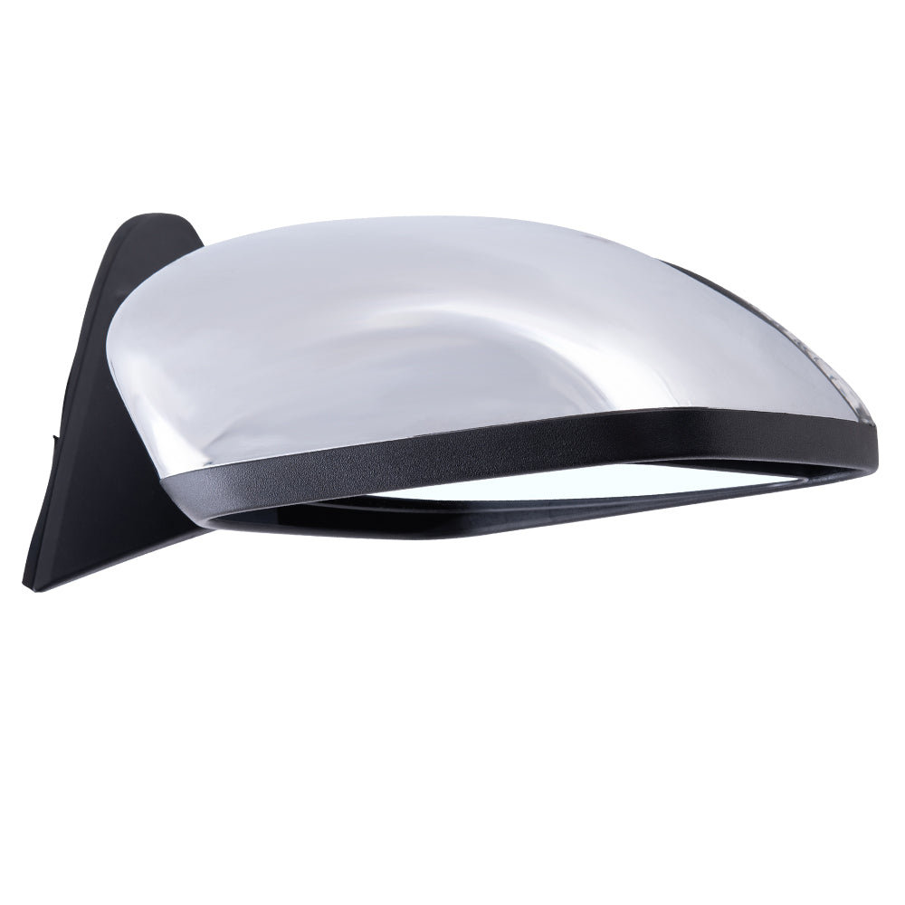 Brock Aftermarket Replacement Driver Left Passenger Right Power Mirror Chrome With Heat-Signal-Memory-Blind Spot Detection Without Auto Dim Set Compatible With 2011-2021 Jeep Grand Cherokee Code GQU