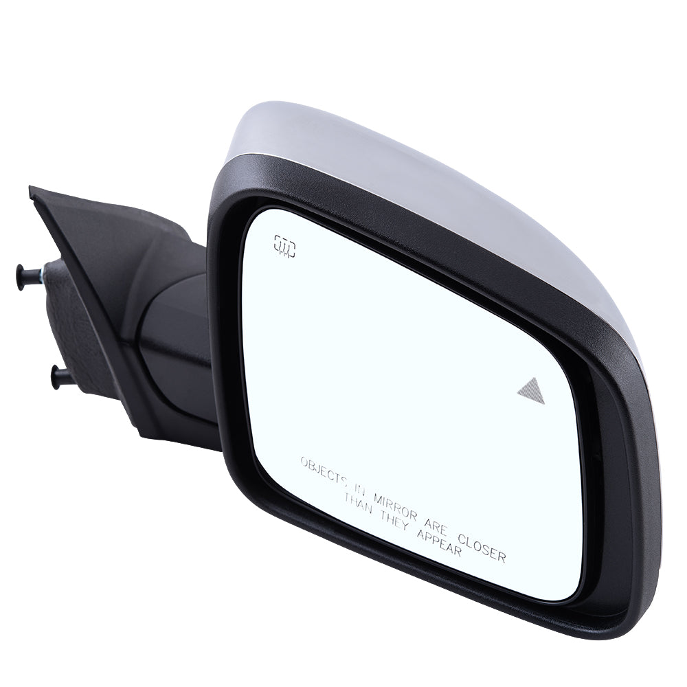 Brock Aftermarket Replacement Driver Left Passenger Right Power Mirror Chrome With Heat-Signal-Memory-Blind Spot Detection Without Auto Dim Set Compatible With 2011-2021 Jeep Grand Cherokee Code GQU