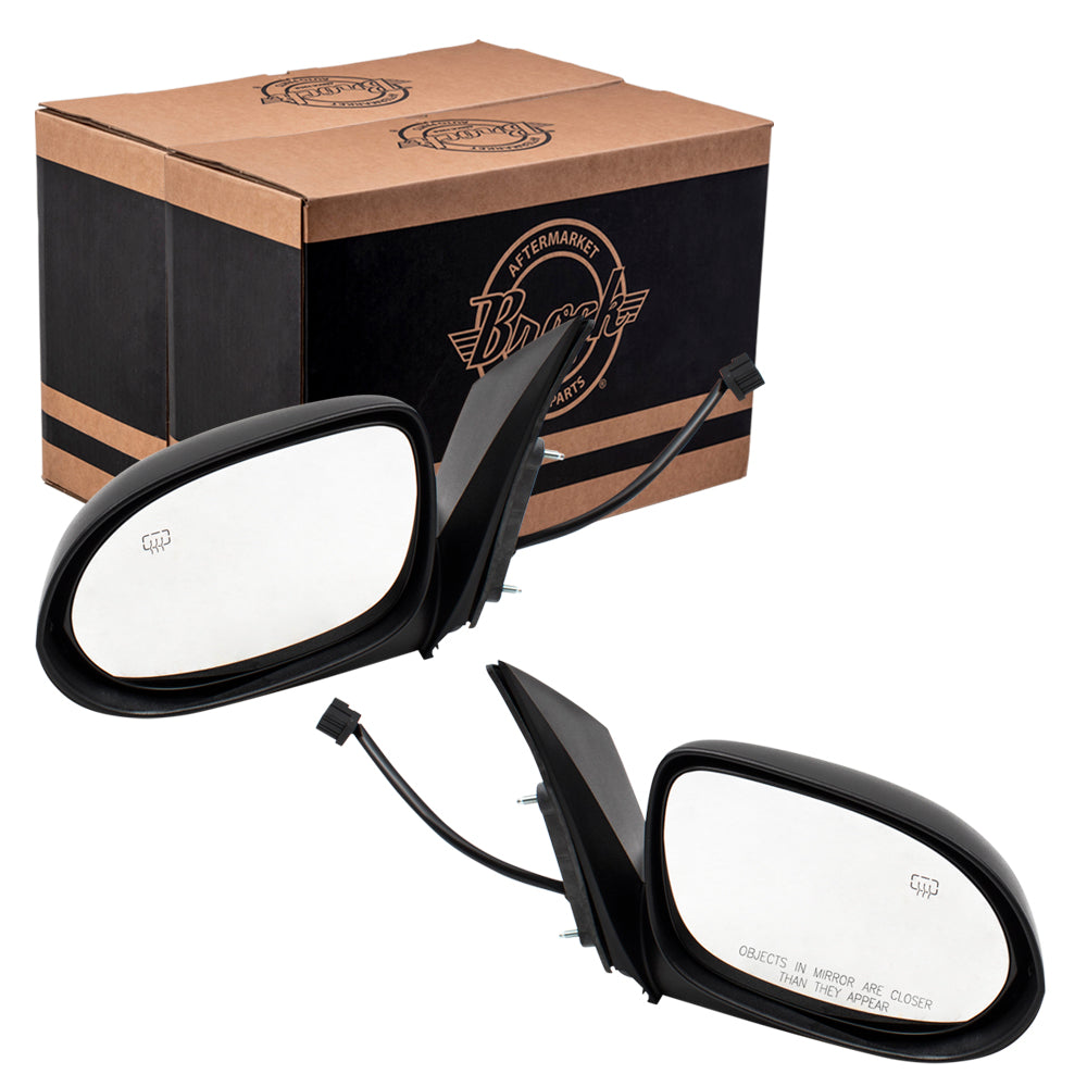 2007-2012 Dodge Caliber Power Mirror Textured Black Non-Folding With Heat Set LH+RH