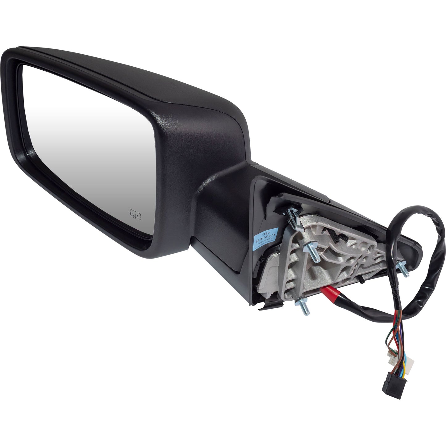 6 X 9 Power Door Mirror Textured Black With Heat-LED Turn Signal Light-Puddle Light-Power Folding-Temperature Sensor Driver Left for 2013 RAM 1500 Without Towing Package 2013 RAM 2500 Without Towing Package