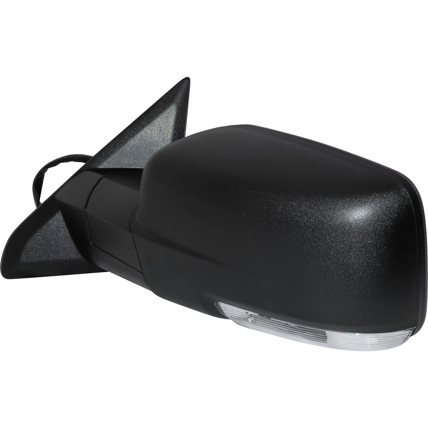 6 X 9 Power Door Mirror Textured Black With Heat-LED Turn Signal Light-Puddle Light-Power Folding-Temperature Sensor Driver Left for 2013 RAM 1500 Without Towing Package 2013 RAM 2500 Without Towing Package