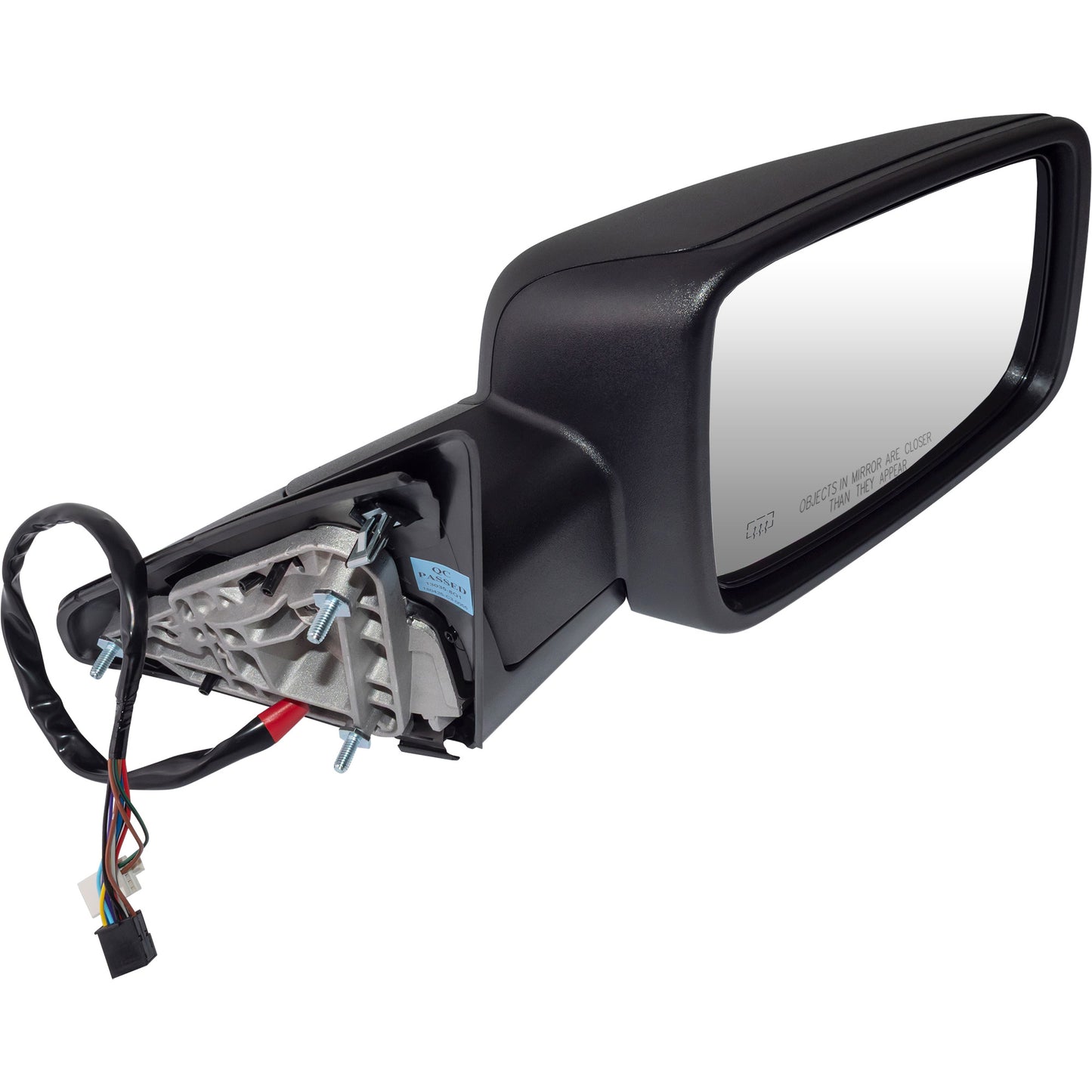 6 X 9 Power Door Mirror Textured Black With Heat-LED Turn Signal Light-Puddle Light-Power Folding-Without Auto Dimming Passenger Right for 2013 RAM 1500 Without Towing Package 2013 RAM 2500 Without Towing Package