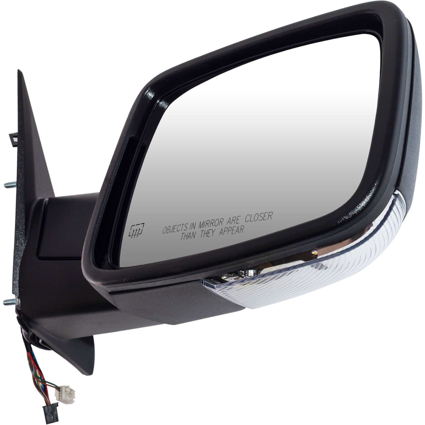 6 X 9 Power Door Mirror Textured Black With Heat-LED Turn Signal Light-Puddle Light-Power Folding-Without Auto Dimming Passenger Right for 2013 RAM 1500 Without Towing Package 2013 RAM 2500 Without Towing Package