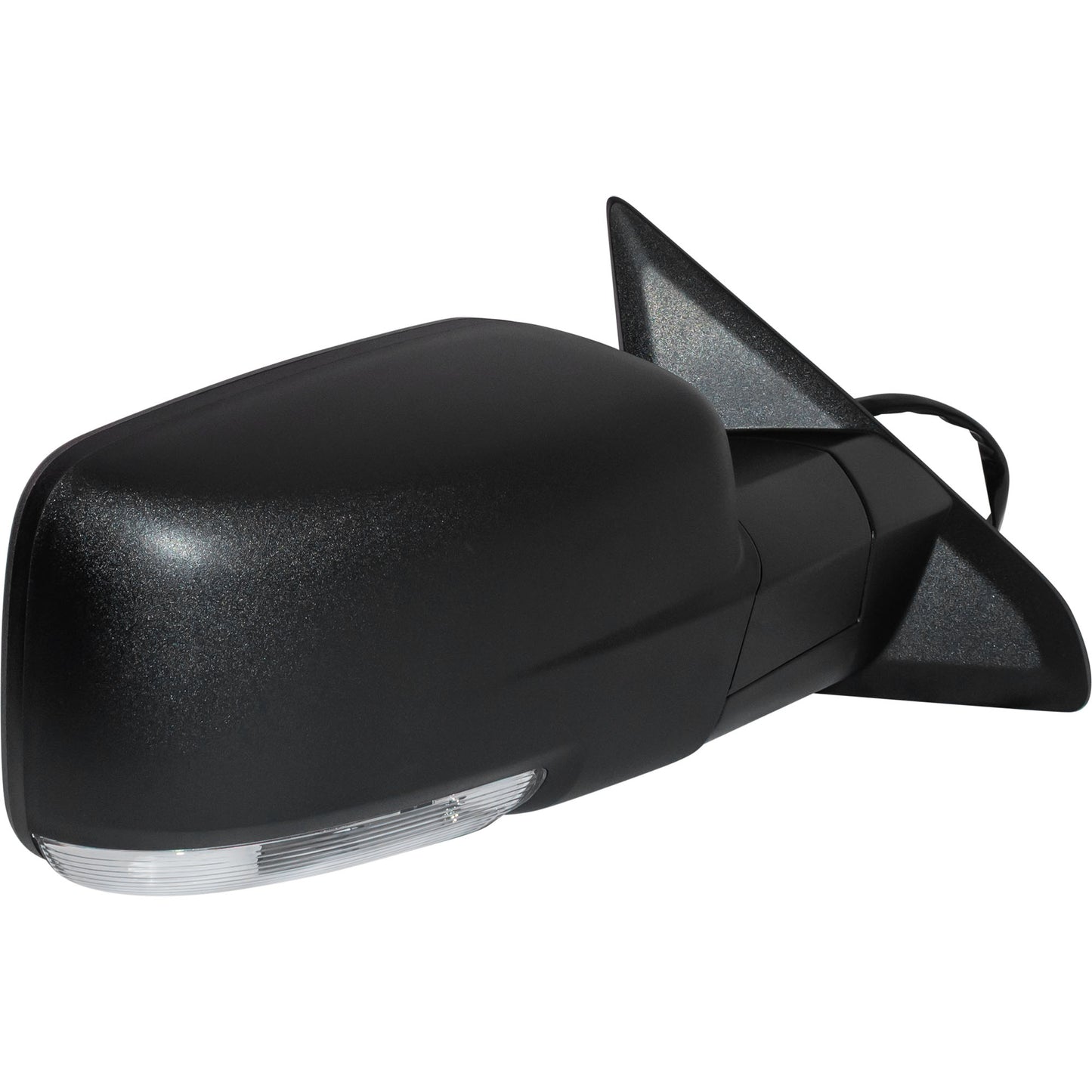 6 X 9 Power Door Mirror Textured Black With Heat-LED Turn Signal Light-Puddle Light-Power Folding-Without Auto Dimming Passenger Right for 2013 RAM 1500 Without Towing Package 2013 RAM 2500 Without Towing Package