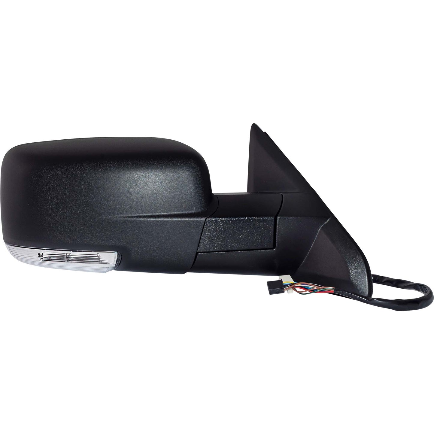6 X 9 Power Door Mirror Textured Black With Heat-LED Turn Signal Light-Puddle Light-Power Folding-Without Auto Dimming Passenger Right for 2013 RAM 1500 Without Towing Package 2013 RAM 2500 Without Towing Package