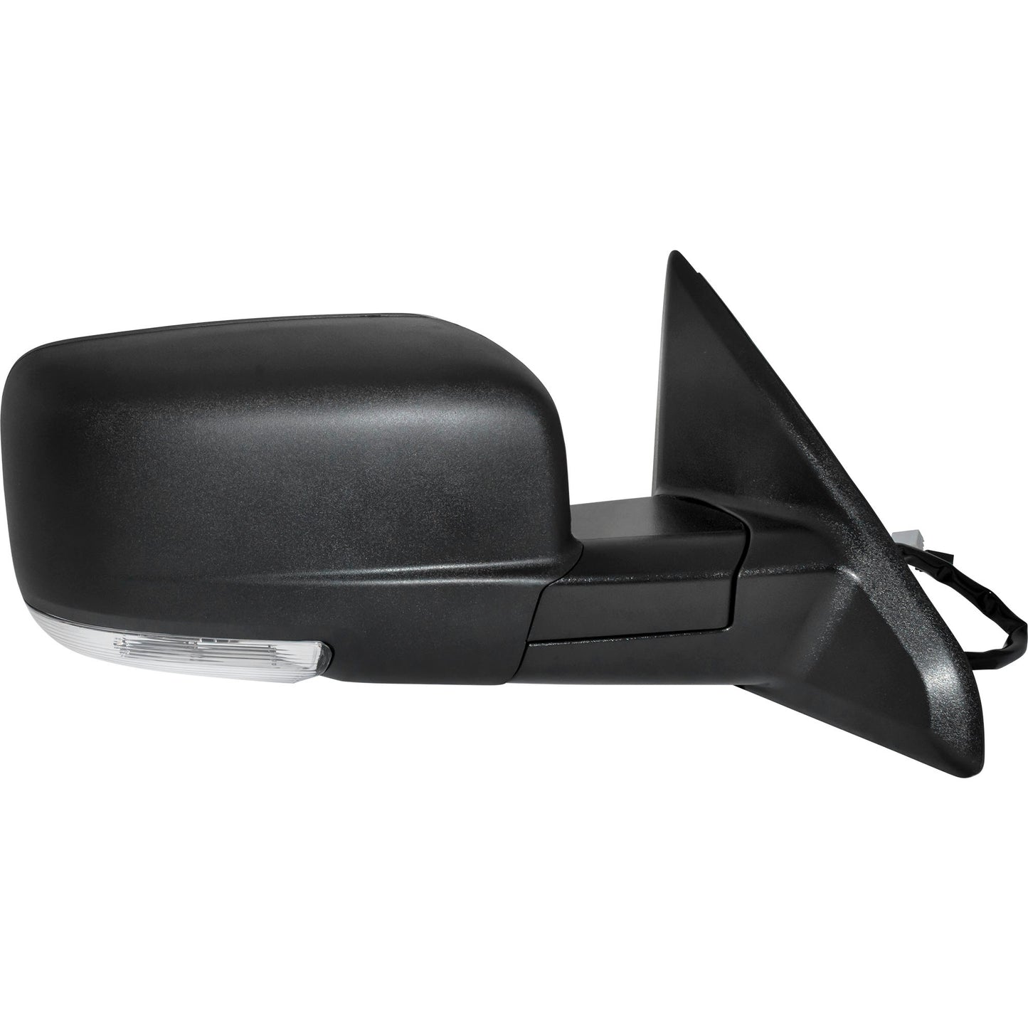 6 X 9 Power Door Mirror Textured Black With Heat-LED Turn Signal Light-Manual Folding Driver Left Passenger Right for 2009 Dodge RAM 1500 Without Towing Package