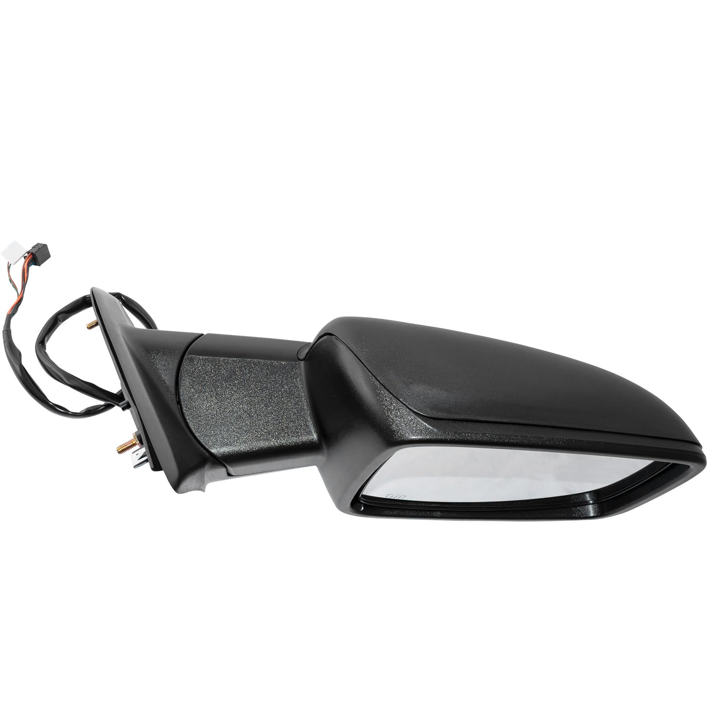6 X 9 Power Door Mirror Textured Black With Heat-LED Turn Signal Light-Manual Folding Passenger Right for 2009 Dodge RAM 1500 Without Towing Package