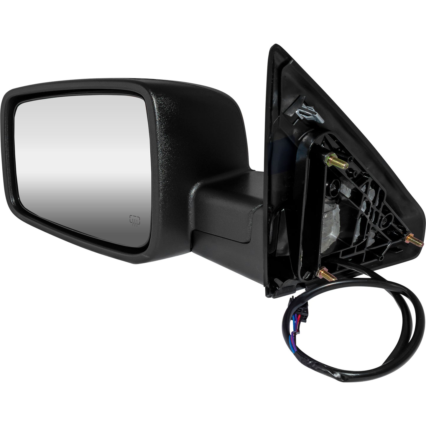 6 X 9 Power Door Mirror Textured Black With Heat-Manual Folding-Without Auto Dimming Driver Left for 2009-2010 Dodge RAM 1500/2500 2011-2012 RAM 1500/2500 Without Towing Package