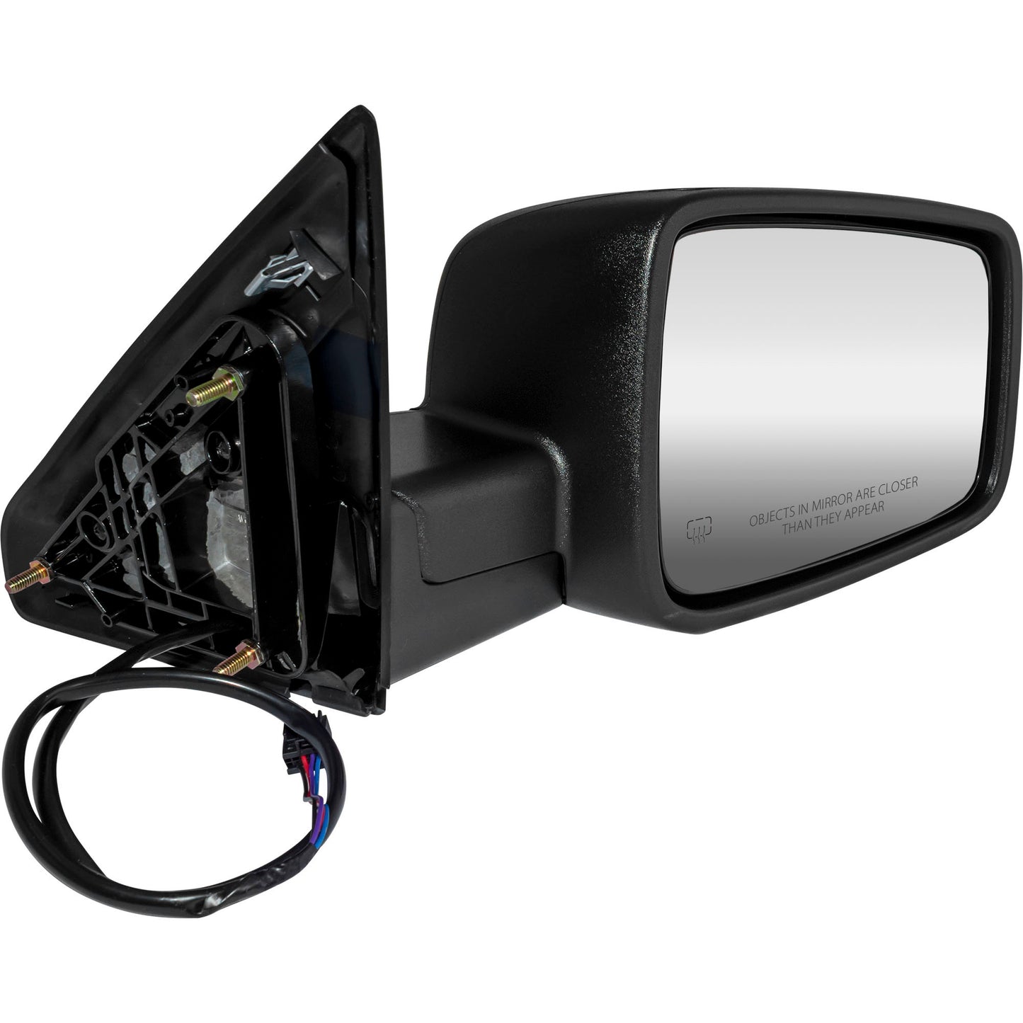 6 X 9 Power Door Mirror Textured Black With Heat-Manual Folding-Without Auto Dimming Driver Left Passenger Right for 2009-2010 Dodge RAM 1500/2500 2011-2012 RAM 1500/2500 Without Towing Package